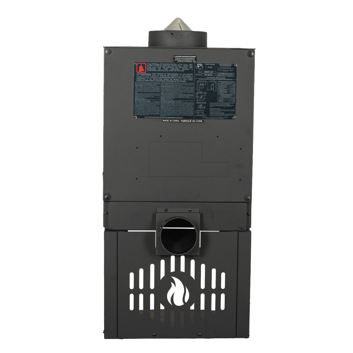 Breckwell SW500 Wood Stove - Back
