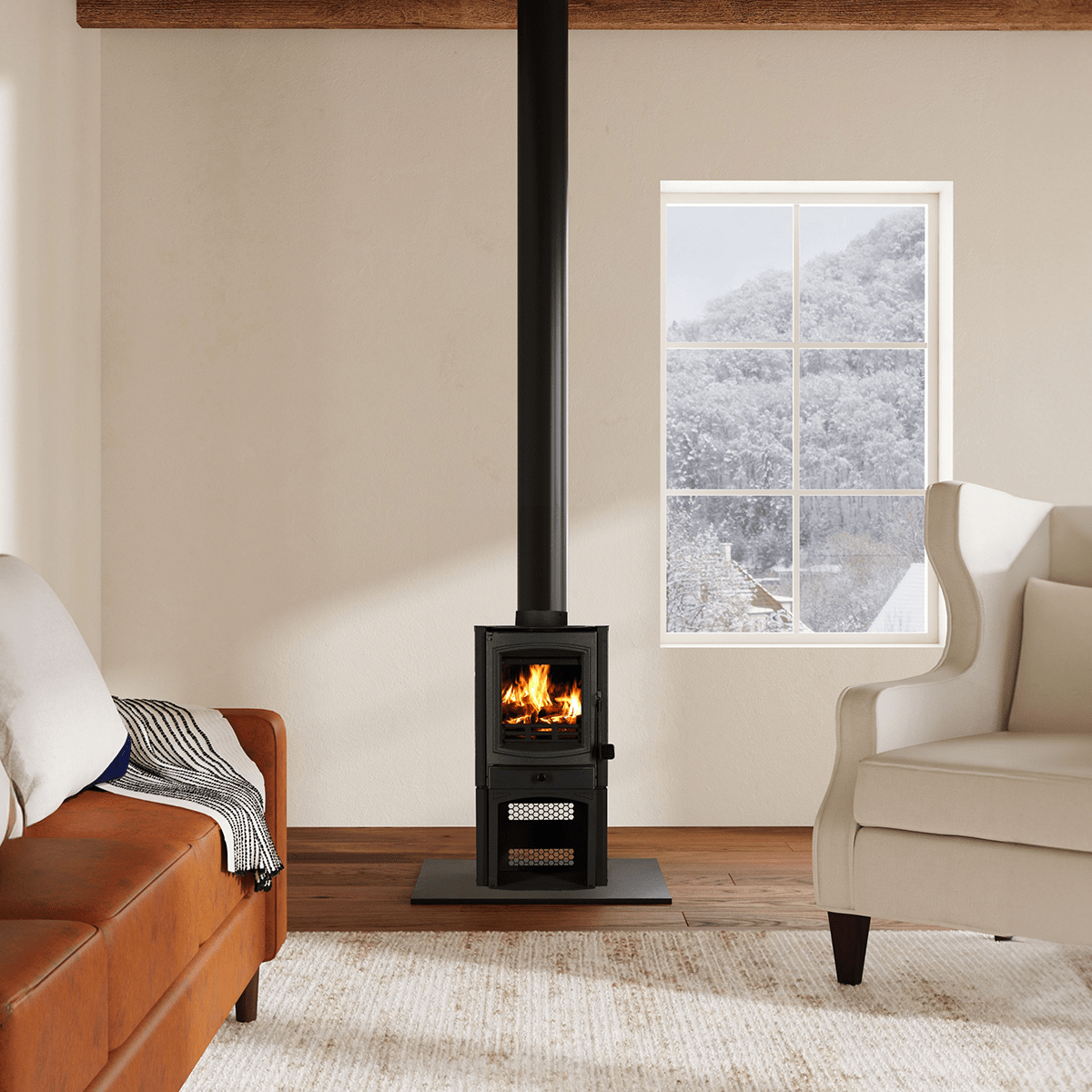Breckwell SW500 Wood Stove - Lifestyle
