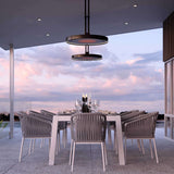 Bromic Eclipse Smart-Heat Electric Pendant Heater + Dimmable LED Lighting Rail + 24-In. Twin Pole