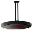 Bromic Eclipse Smart-Heat Electric Pendant Heater + Dimmable LED Lighting Rail + 24-In. Twin Pole