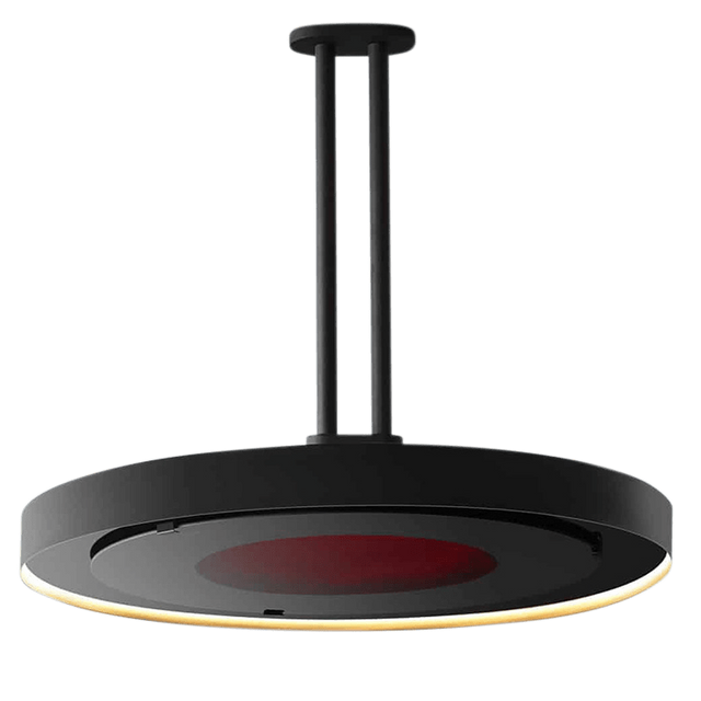 Bromic Eclipse Smart-Heat Electric Pendant Heater + Dimmable LED Lighting Rail + 24-In. Twin Pole