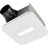 Broan 110 CFM Bathroom Exhaust Fan w/ CleanCover Grille with LED Light -  Light On