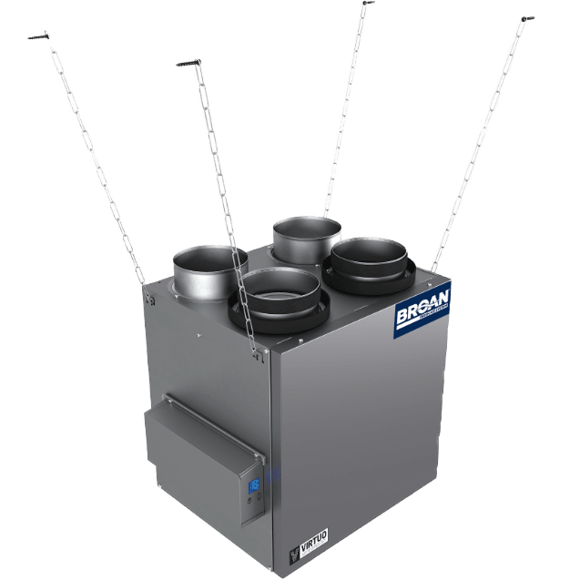 Broan AI Series 160 CFM Energy Recovery Ventilator - Top Ports - Hanging