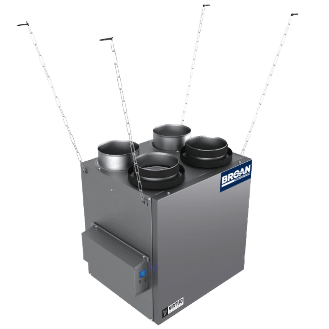Broan AI Series 130 CFM Energy Recovery Ventilator - Top Ports - Hanging