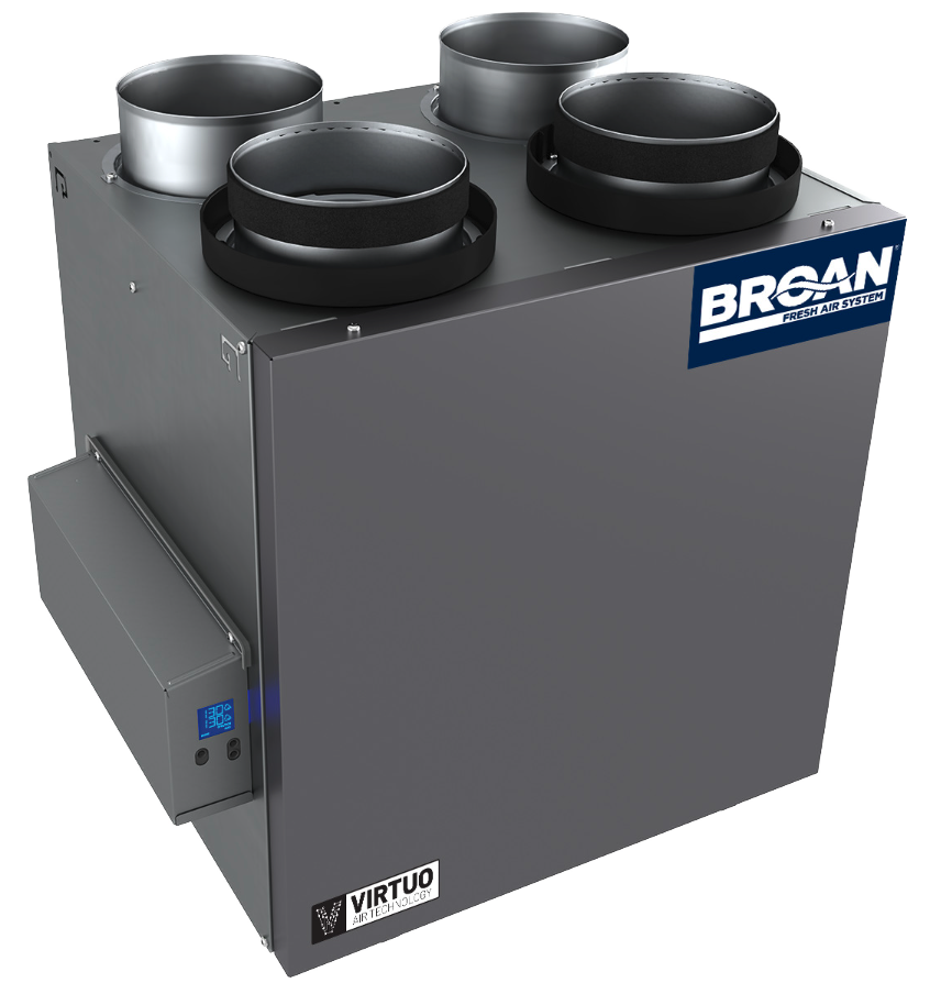 Broan AI Series 130 CFM Energy Recovery Ventilator - Top Ports - Main