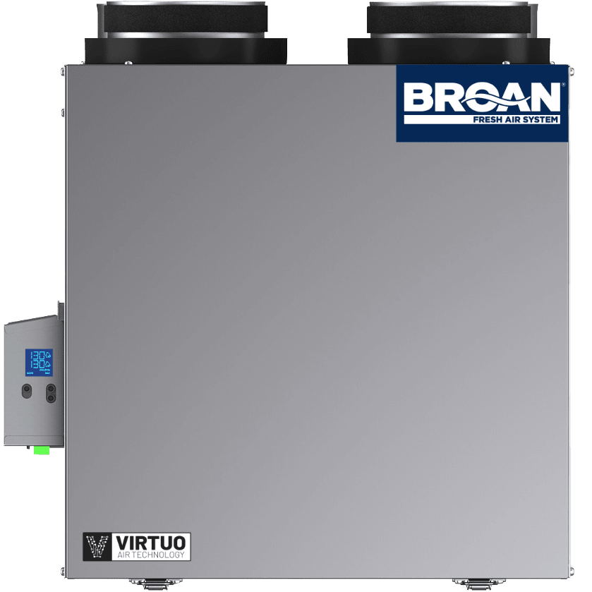 Broan AI Series 130 CFM Energy Recovery Ventilator - Top Ports - Side