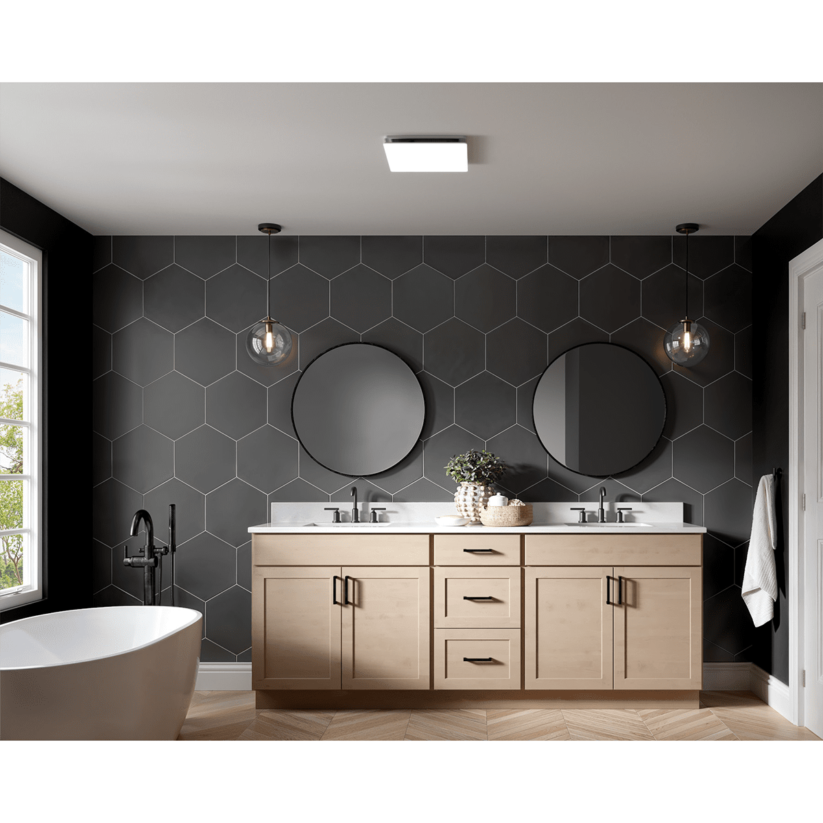 Broan EVOLVE Premium 110-130-150 CFM Bathroom Exhaust Fan - Lifestyle 2