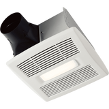 Broan Flex DC Series 50-100 CFM Bathroom Exhaust Fan with LED Light - Angle