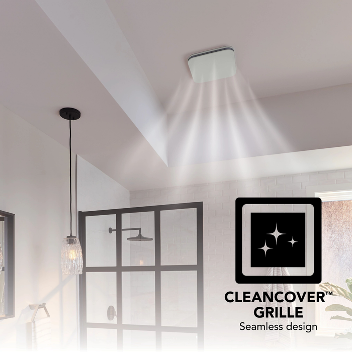 Broan FlexAir Selectable 80/110 CFM Bathroom Exhaust Fan w/ CleanCover Grille - Lifestyle 1