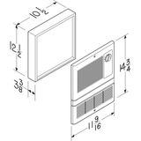 Broan High Capacity Wall Heater with Built-In Thermostat - Dimensions