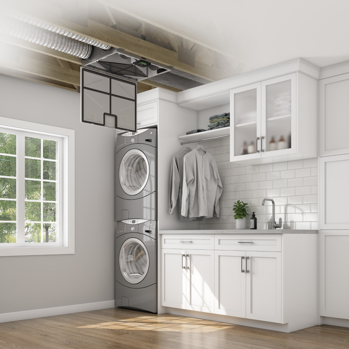 Broan ONE BLP150E75 Energy Recovery Ventilator Hardwired Interior Ready - Lifestyle 2