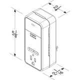 Broan Overture Smart Air Quality Monitor Room Sensor - Dimensions