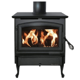 Buck Stove Model 21 NC Wood Burning Stove w/ Queen Anne Legs - Black