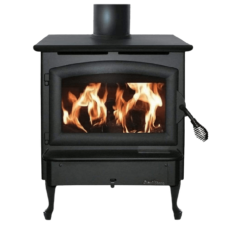 Buck Stove Model 21 NC Wood Burning Stove w/ Queen Anne Legs - Black