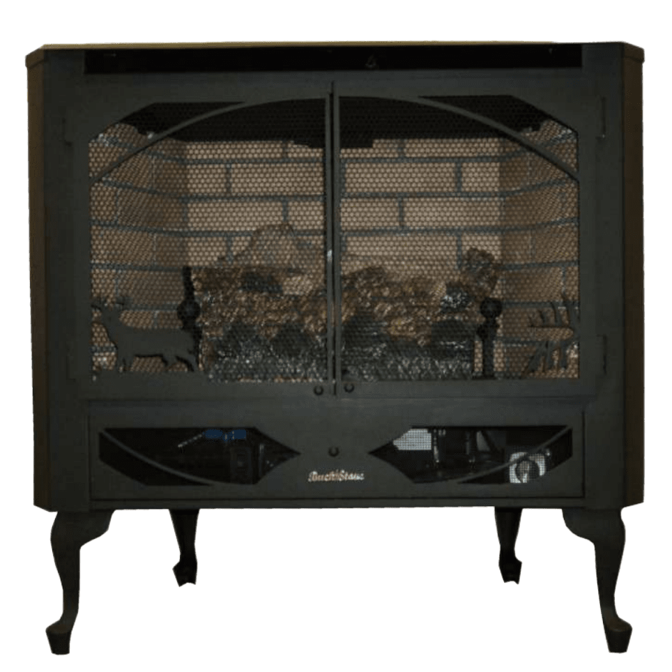 Buck Stove Model 384 Ventless Gas Stove - w/ Queen Anne Legs