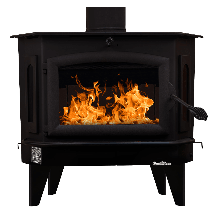 Buck Stove Model 91 Wood Burning Stove w/ Legs - Black Front