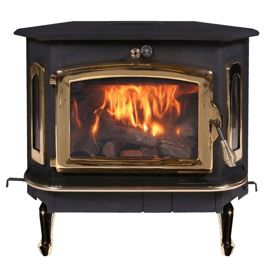 Buck Stove Model 91 Wood Burning Stove w/ Queen Anne Legs - Gold