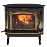 Buck Stove Model 91 Wood Burning Stove w/ Queen Anne Legs - Gold