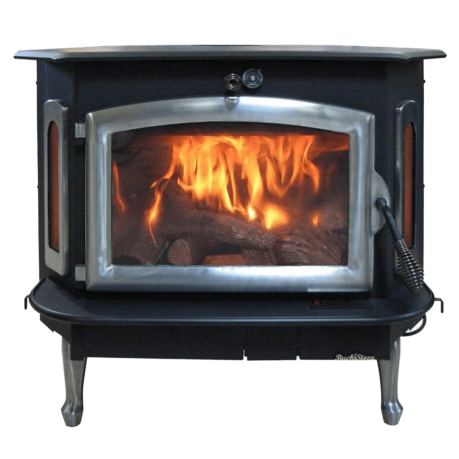 Buck Stove Model 91 Wood Burning Stove w/ Queen Anne Legs - Pewter