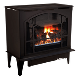 Buck Stove Townsend II 26.5" Steel Ventless Gas Stove - Black Angle 1