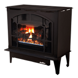 Buck Stove Townsend II 26.5" Steel Ventless Gas Stove - Black Angle 2