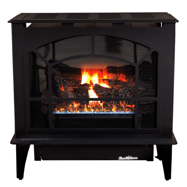 Buck Stove Townsend II 26.5" Steel Ventless Gas Stove - Black Main