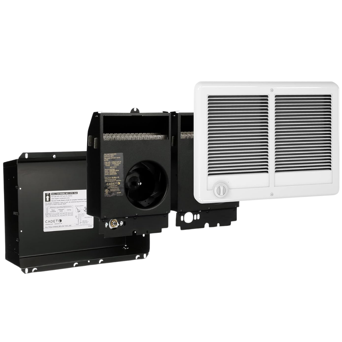 Cadet Com-Pak Twin CSTC Electric Wall Heaters w/ Thermostat - Expanded