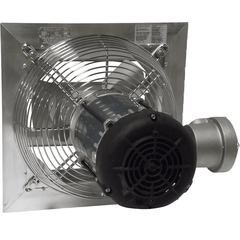 Canarm AX 14-In. Explosion Proof Aluminum Wall Mount Shutter Exhaust Fan - Single Phase - Back