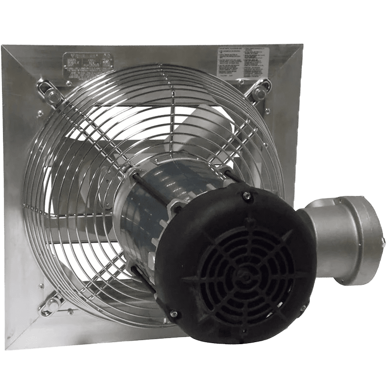 Canarm AX 18-In. Explosion Proof Aluminum Wall Mount Shutter Exhaust Fan - Single Phase - Back