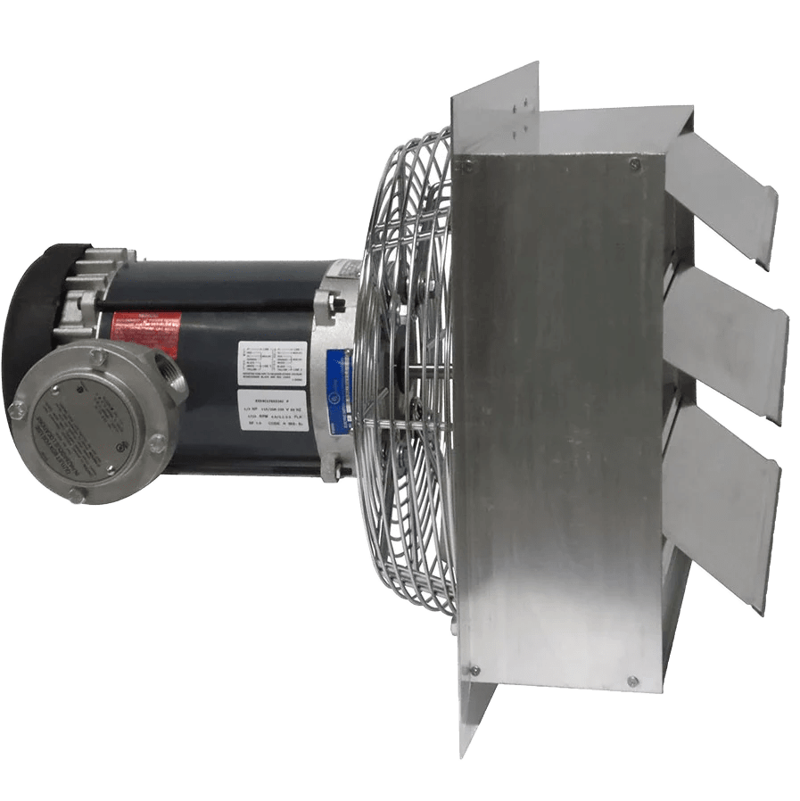 Canarm AX 20-In. Explosion Proof Aluminum Wall Mount Shutter Exhaust Fan - Single Phase - Side