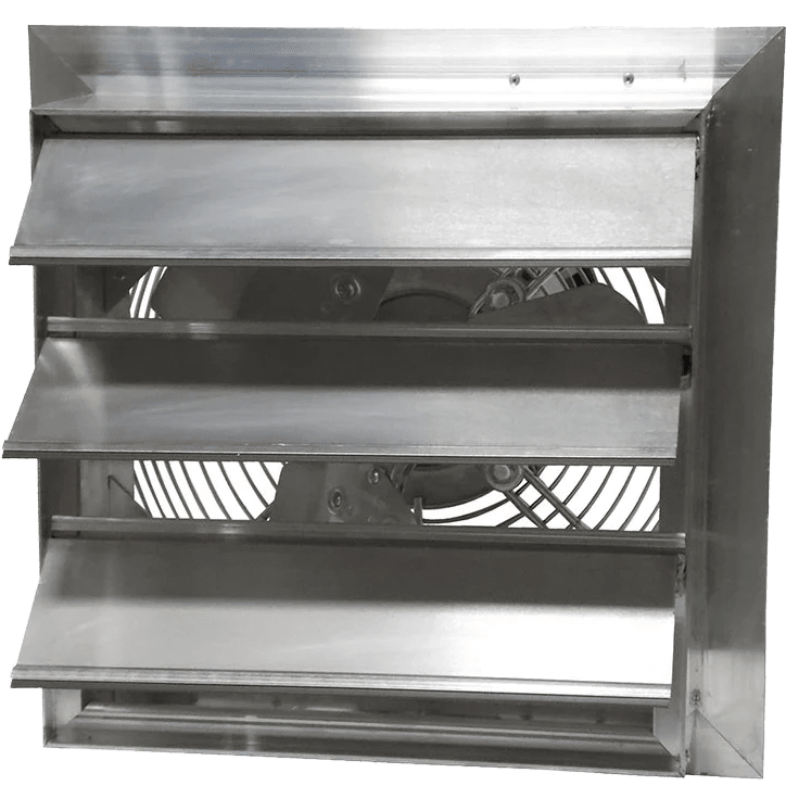 Canarm AX 24-In. Explosion Proof Aluminum Wall Mount Shutter Exhaust Fan - Single Phase - Front