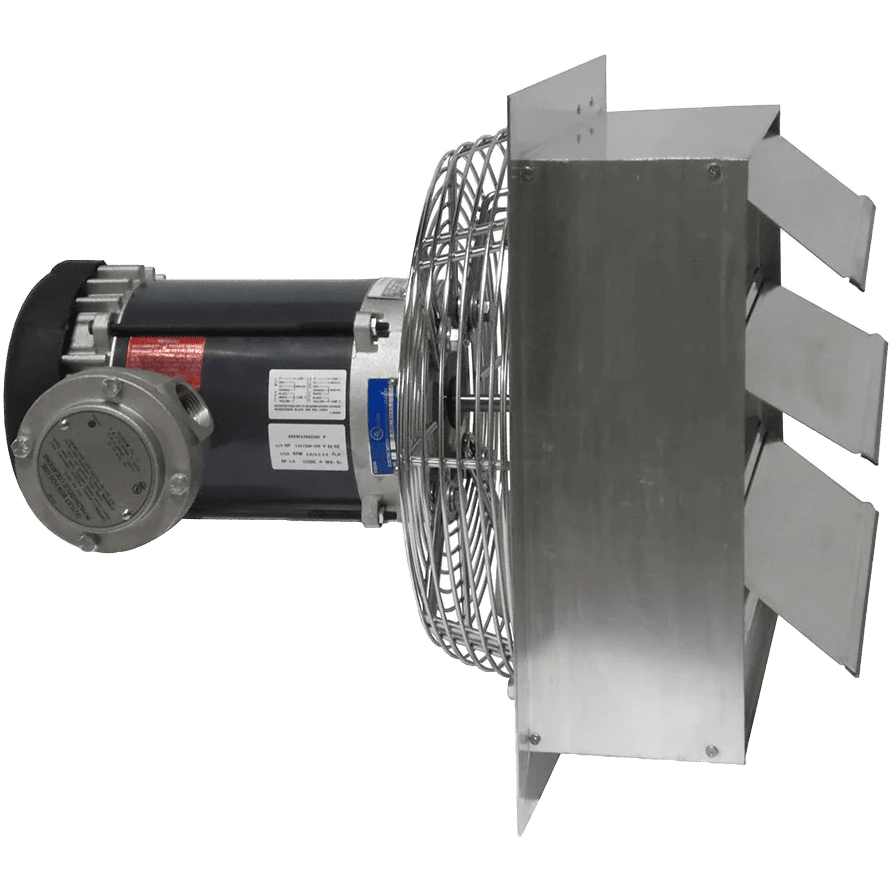 Canarm AX 24-In. Explosion Proof Aluminum Wall Mount Shutter Exhaust Fan - Single Phase - Side