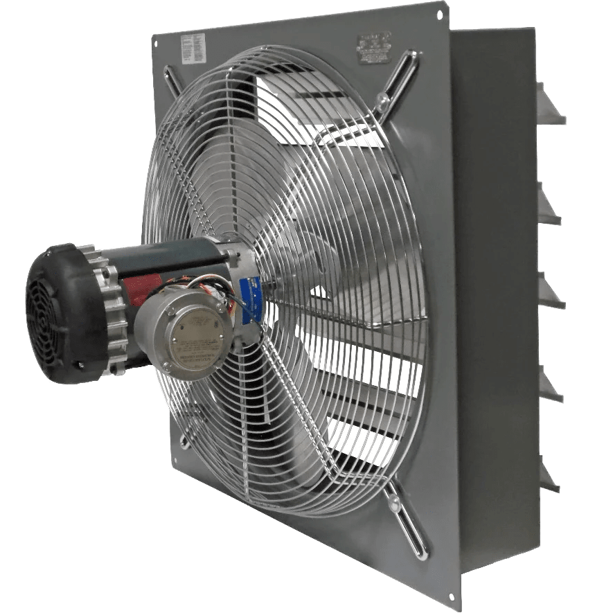 Canarm SD24-XPF Explosion Proof Wall Mount Shutter Exhaust Fan - Angle