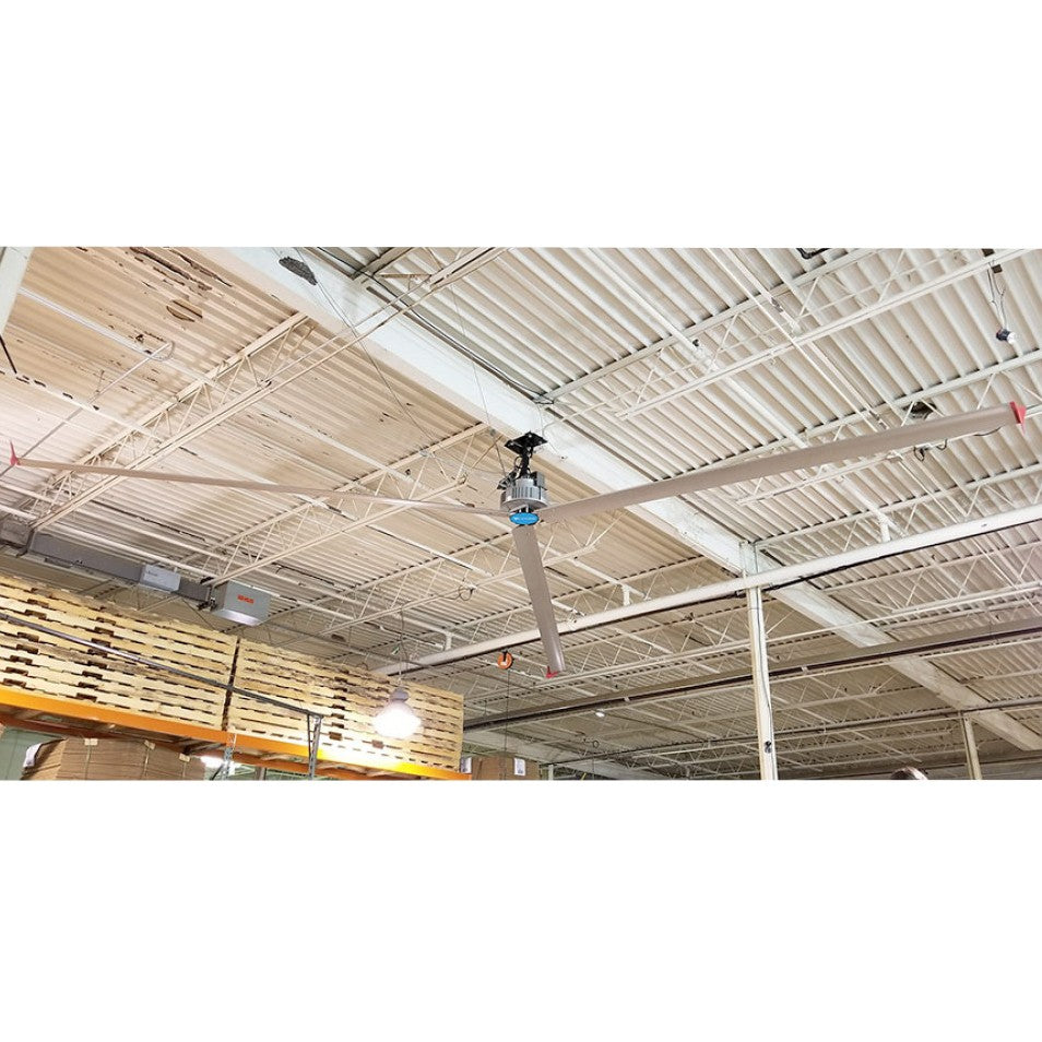 Canarm Tri-Lite 3L EC Direct Drive 480V HVLS Commercial Fan - Installed