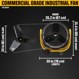 Caterpillar 24-In. High Velocity Industrial Drum Fan - Infographic 2