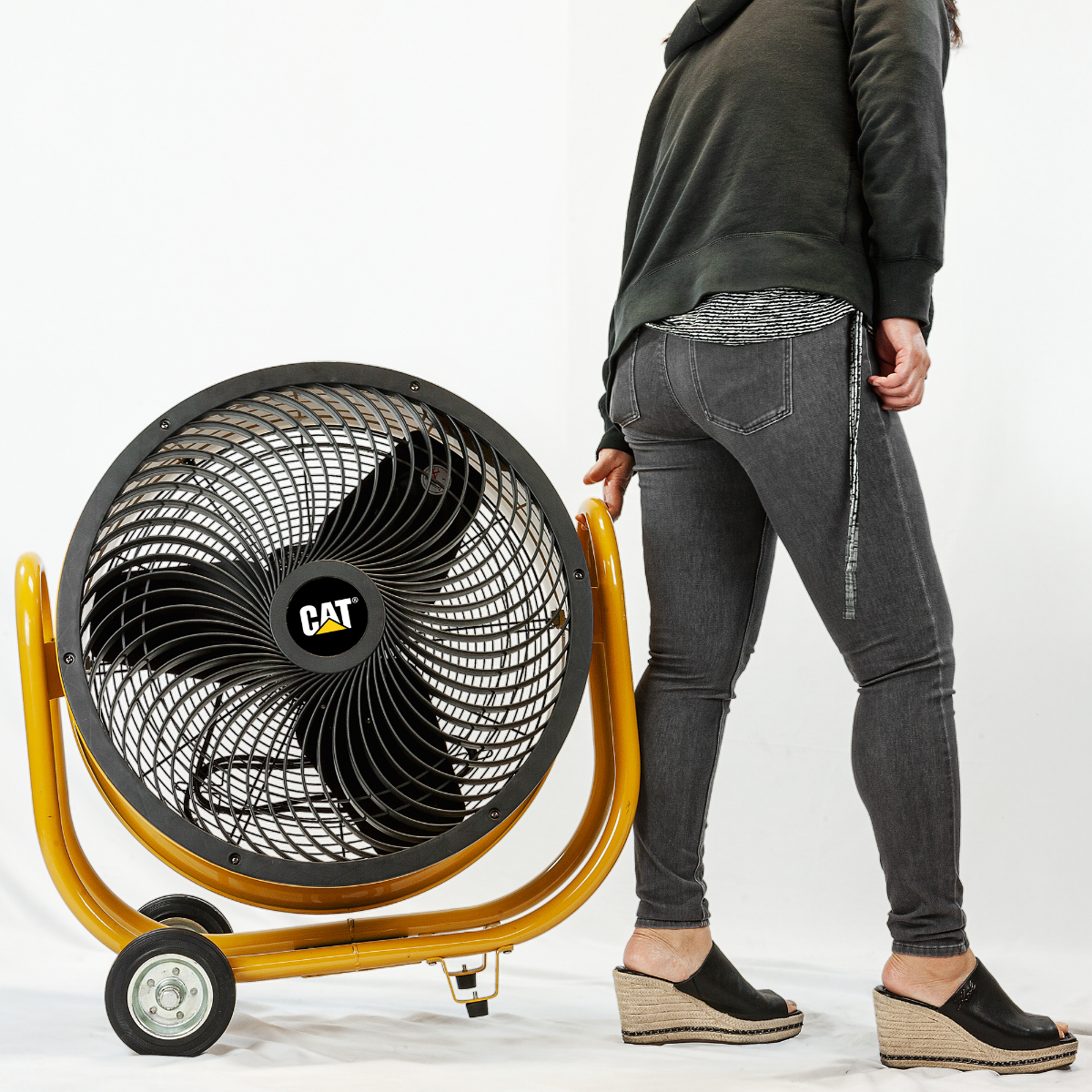 Caterpillar 24-In. High Velocity Industrial Drum Fan - Lifestyle