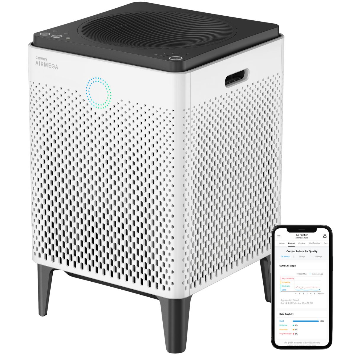 Coway Airmega 400S Smart HEPA Air Purifier White - Main