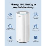 Coway Airmega 450 Large Room Home and Office HEPA Air Purifier - Infographic 2