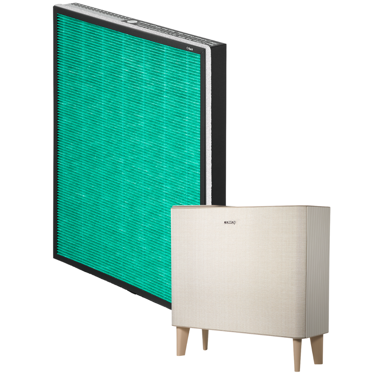 Coway Airmega Icon Max2 Filter Set - Infographic - w/ Air Purifier