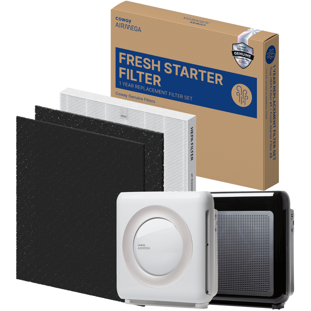 Coway Mighty AP-1512HH & 200M Fresh Starter Filter Set - w/ Air Purifier