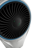 DeLonghi EV250 Portable Evaporative Cooler - Top Angle with Display