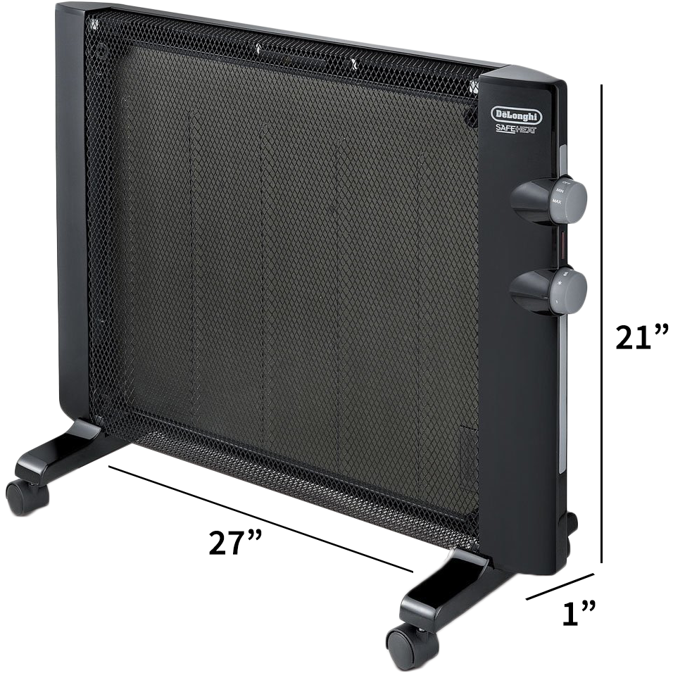 Delonghi HCX9115E Slim Style Convection Heater - dimensions