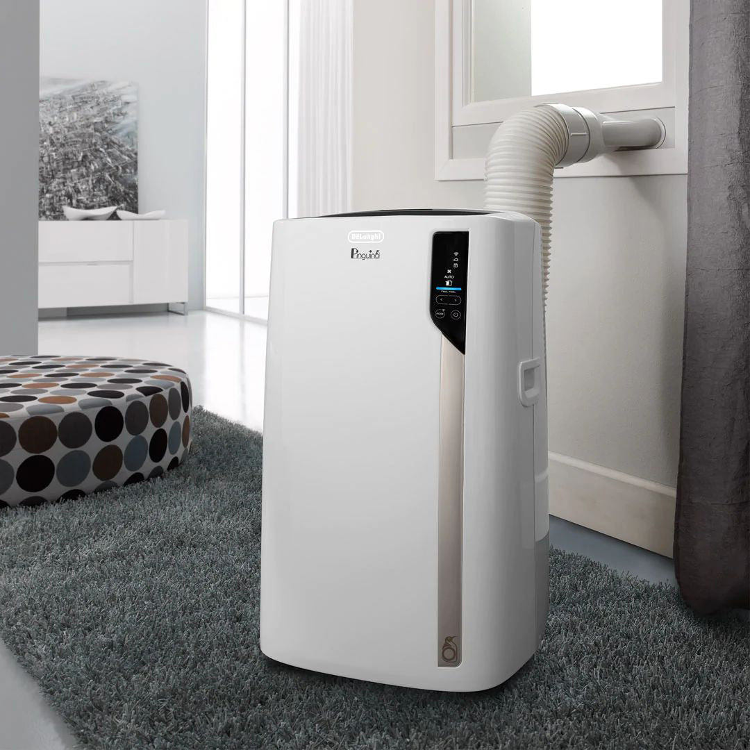 DeLonghi Pinguino 7,200 BTU Smart Wi-Fi Portable Air Conditioner w/ Heat - in Living Room