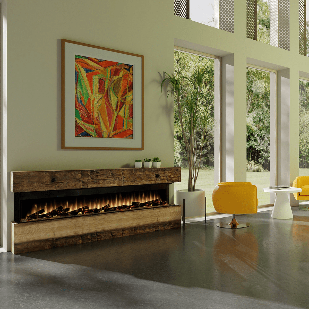 Dimplex Ignite Ultra Linear Built-In Electric Fireplaces 100-Inch - Lifestyle