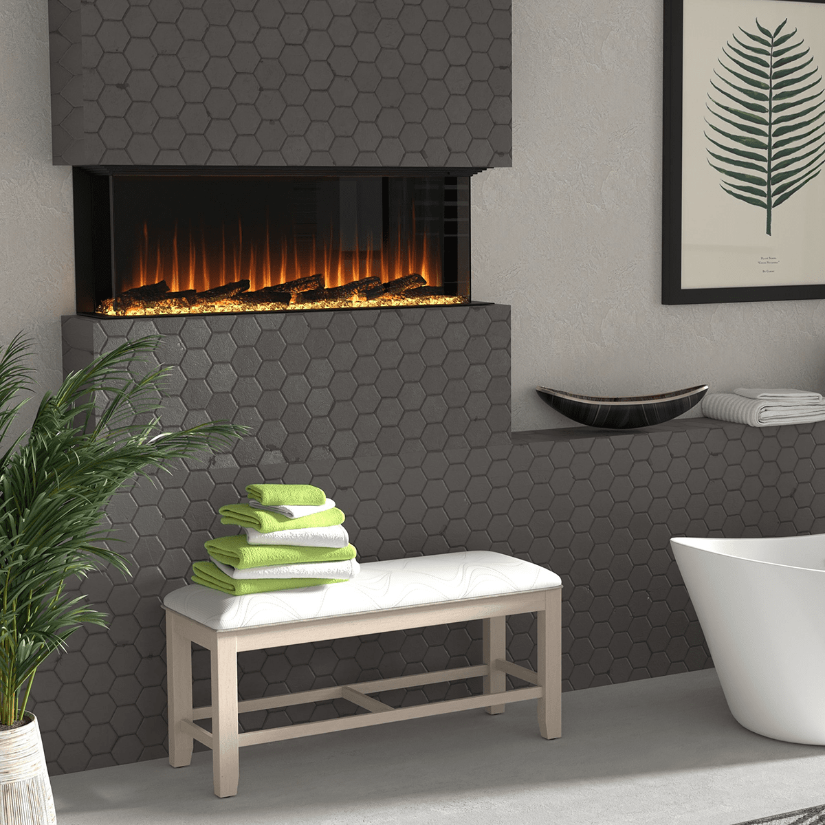 Dimplex Ignite Ultra Linear Built-In Electric Fireplaces 50-Inch - Lifestyle