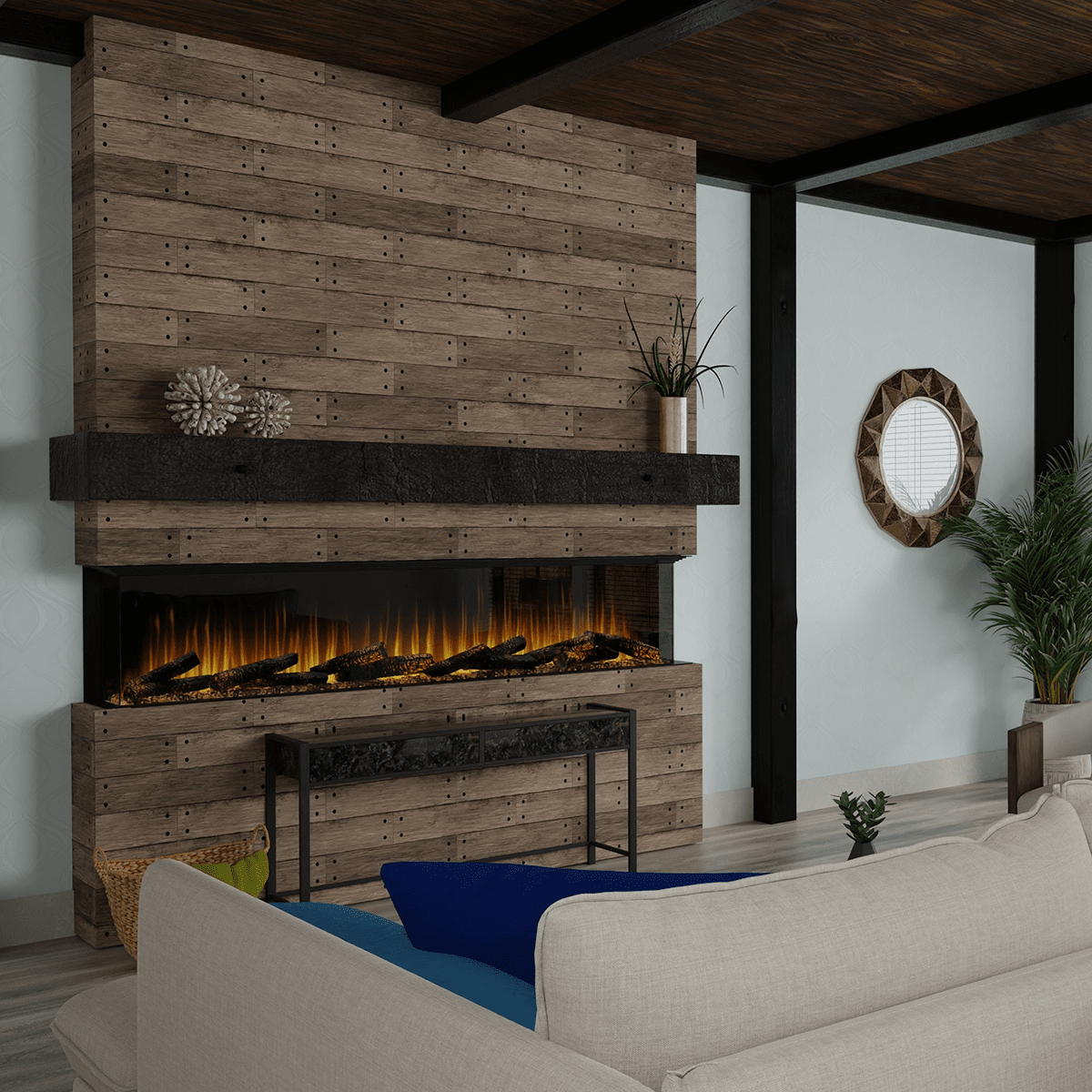 Dimplex Ignite Ultra Linear Built-In Electric Fireplaces 88-Inch - Lifestyle