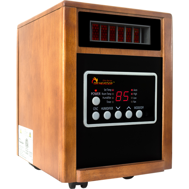 Dr. Infrared Heater DR998 Elite Series Space Heater + Humidifier - angle