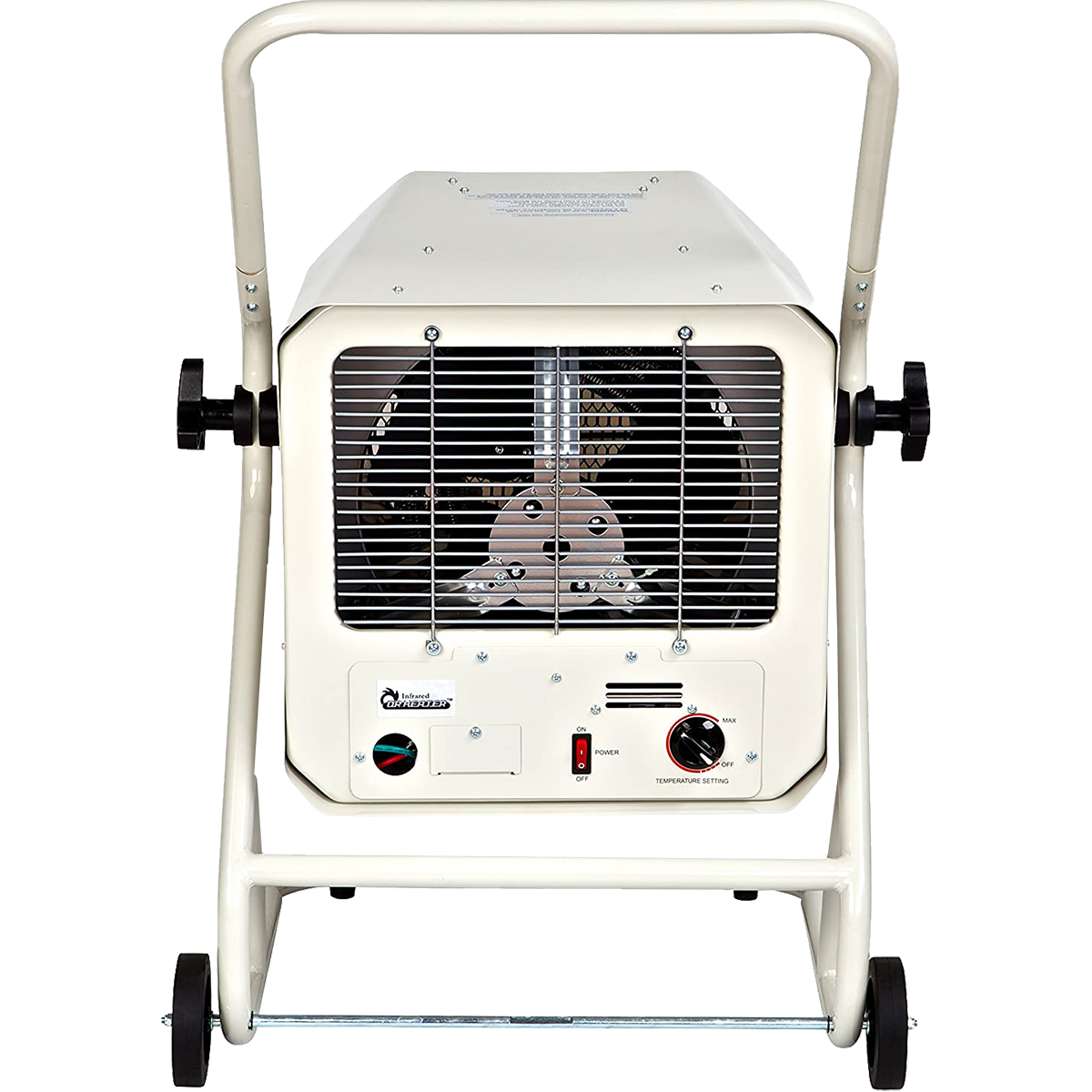 Dr. Infrared Heater 10000 Watt Hardwired Shop Garage Heater w/ Cart - Back