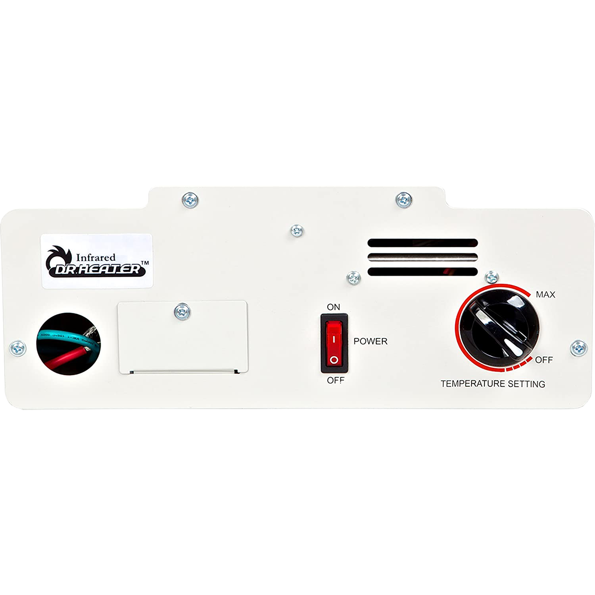 Dr. Infrared Heater 10000 Watt Hardwired Shop Garage Heater w/ Cart - Controls