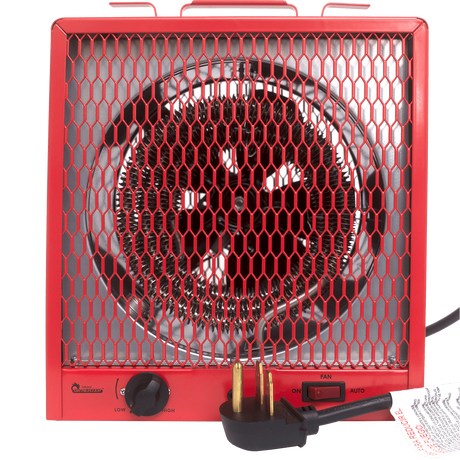 Dr. Infrared Heater 5600 Watt Portable Industrial Garage Heater - Front with Plug